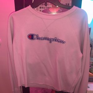 PURPLE CROPPED CHAMPION CREW